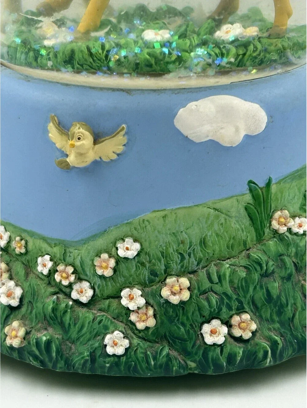 Disney Enesco Bambi & Feline Waltz of the Flowers Musical Snow Globe